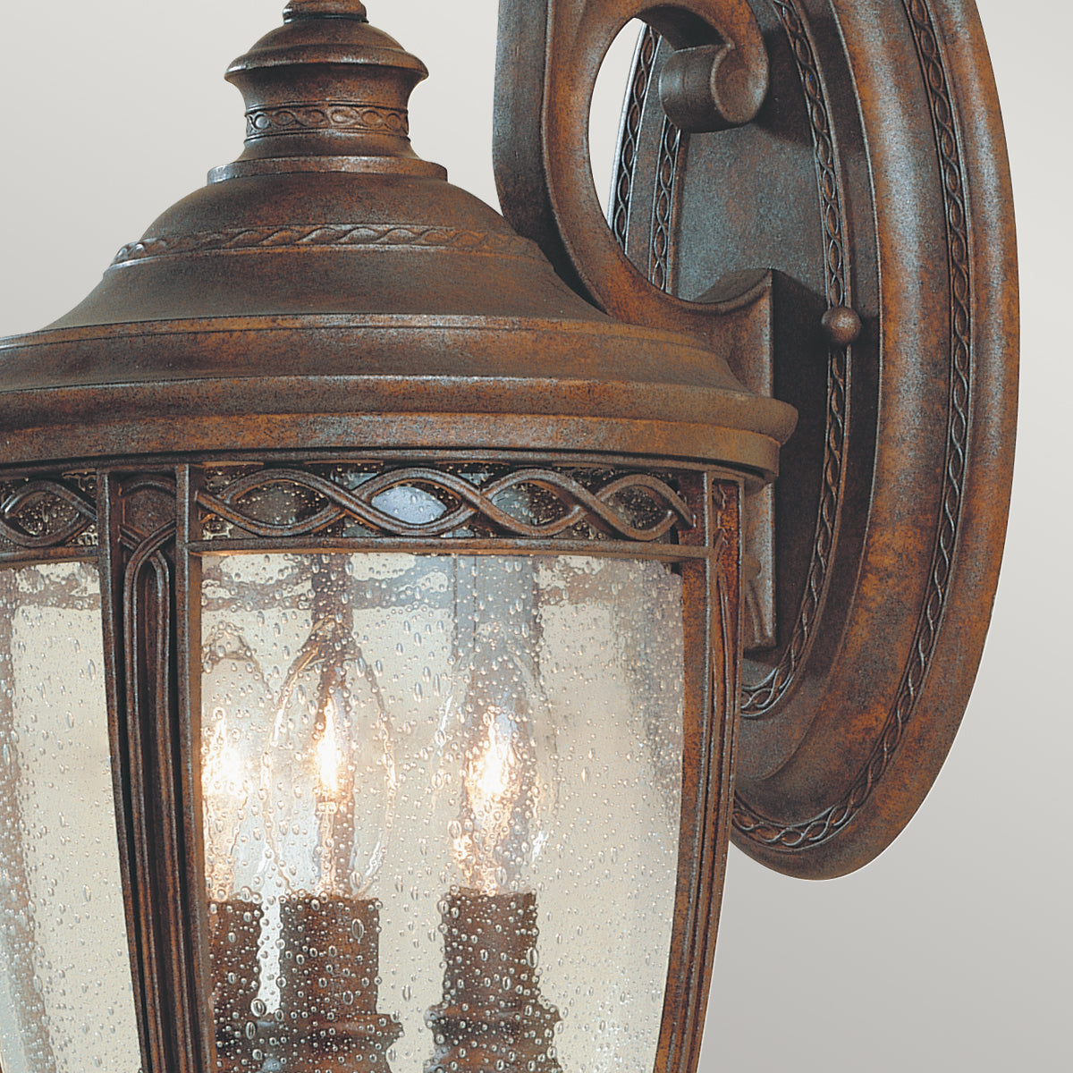 English Bridle Medium Wall Lantern - British Bronze Finish