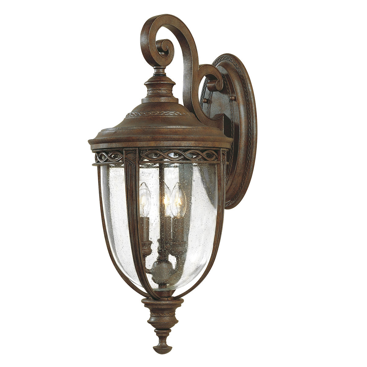 English Bridle Large Wall Lantern - British Bronze Finish