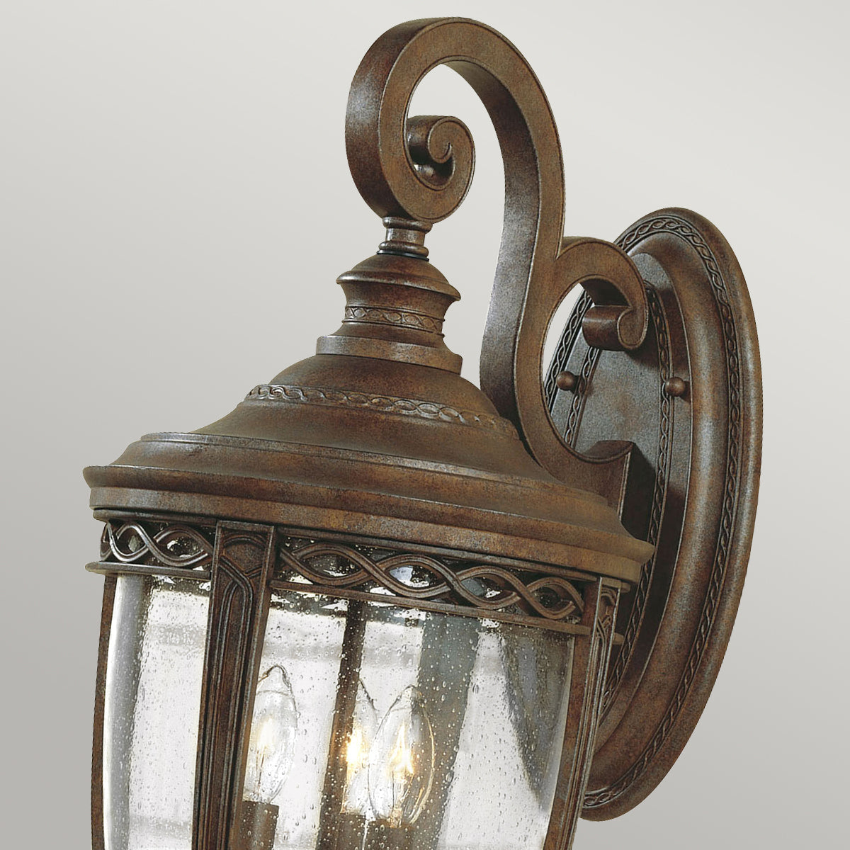 English Bridle Large Wall Lantern - British Bronze Finish
