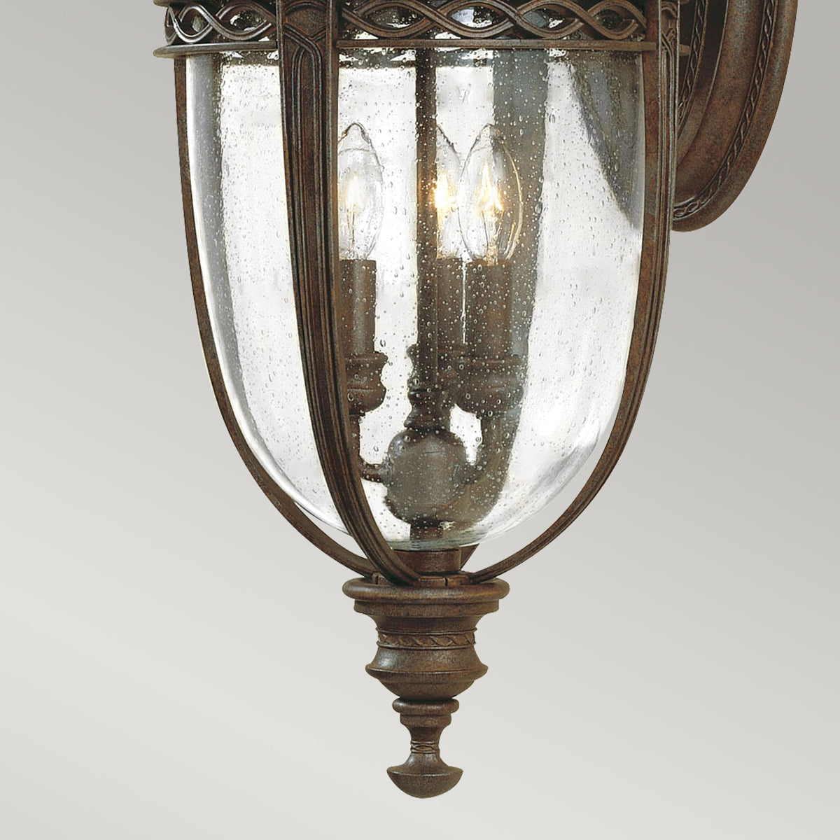 English Bridle Large Wall Lantern - British Bronze Finish