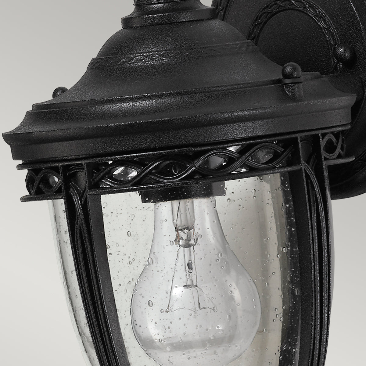 English Bridle Small Wall Lantern - Black Finish