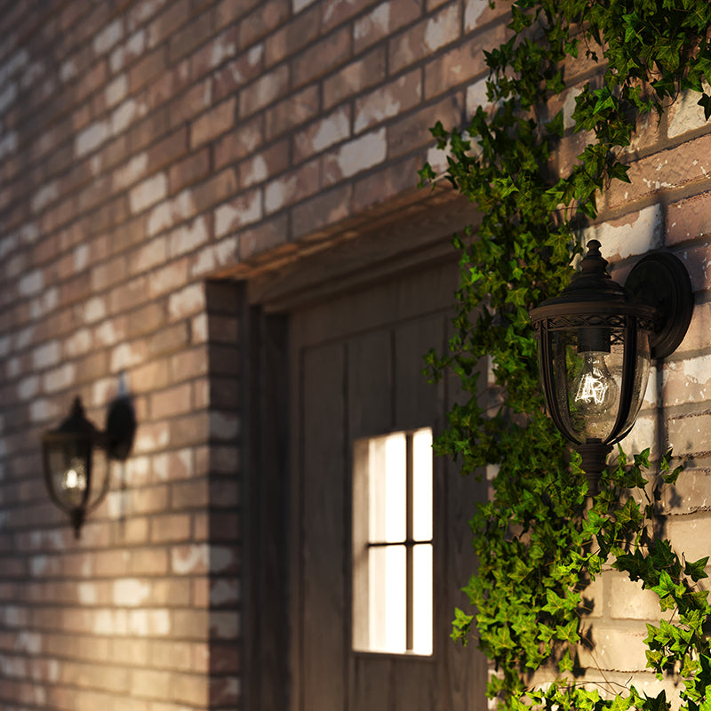 English Bridle Small Wall Lantern - Black Finish