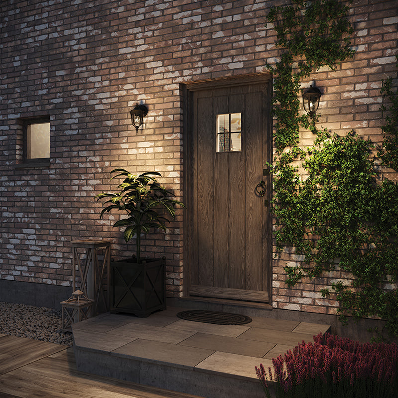 English Bridle Small Wall Lantern - Black Finish