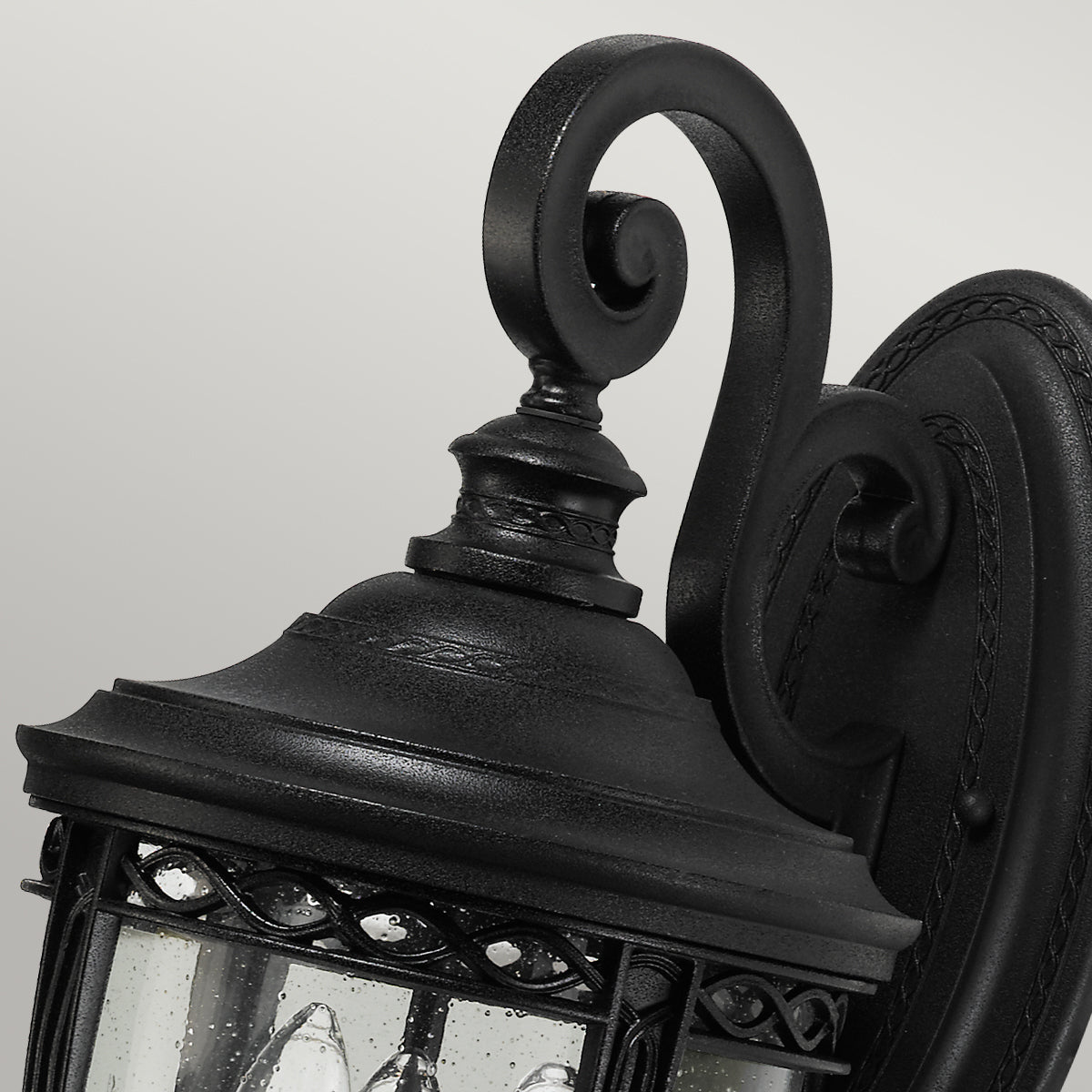 English Bridle Medium Wall Lantern - Black Finish