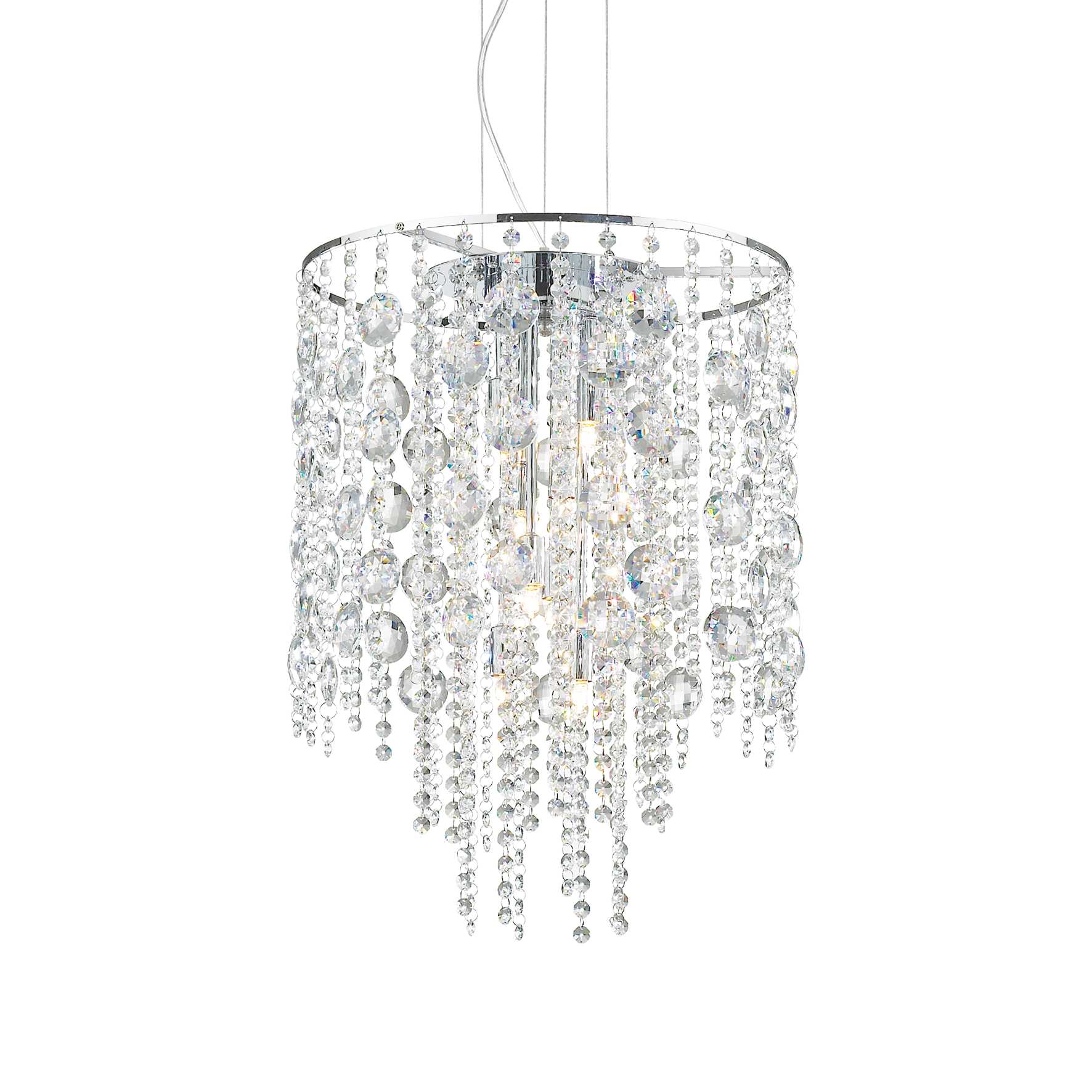 Evasione Crystal Ceiling Light 8/10Lt - Chrome Finish - Cusack Lighting