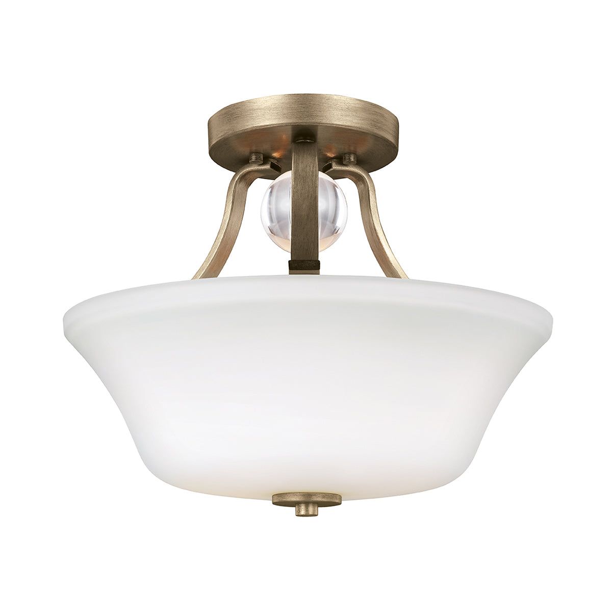 Evington 2L Semi Flush Ceiling Light - Sunset Gold Finish