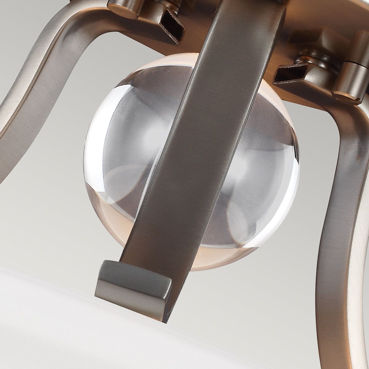 Evington 2L Semi Flush Ceiling Light - Satin Nickel Finish