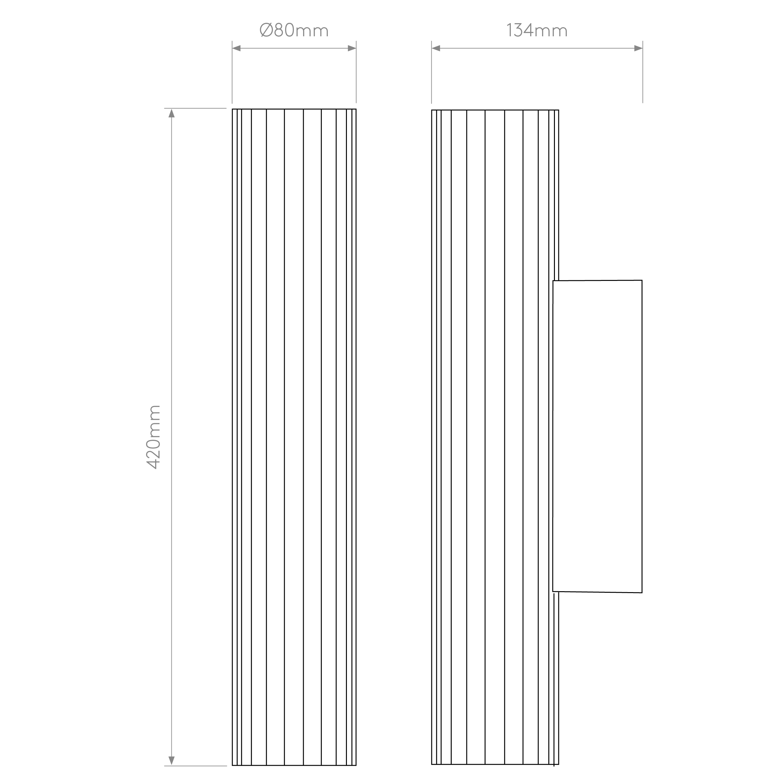 io 420/665 Bathroom Light- Various Colors