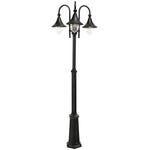 Firenze 3 Light Lamp Post - Black IP54  E27