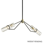 Raef 2Lt Linear Pendant - Textured Bronze/Brass