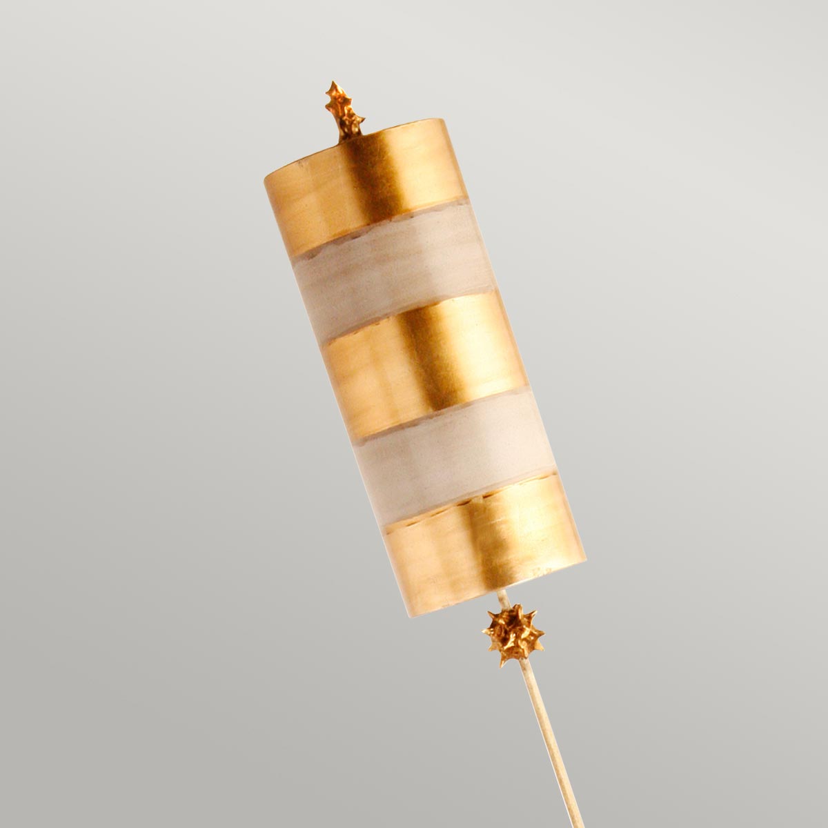 Nettle 1/2Lt Floor Lamp - Gold Leaf & Taupe E27