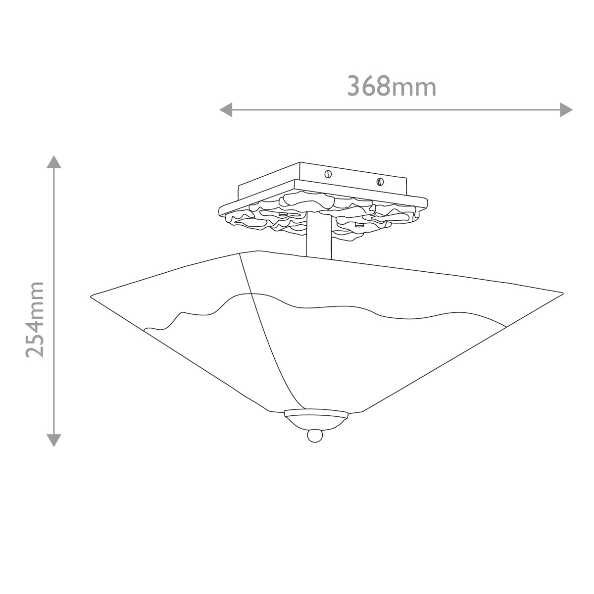 Star 2 lt Flush - Distressed E27