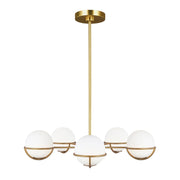 Apollo 5Lt Multi-Arm Pendant - Burnished Brass/Polished Nickel