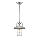 Boynton 1 Light Outdoor Pendant - Painted Brushed Steel IP44 E27