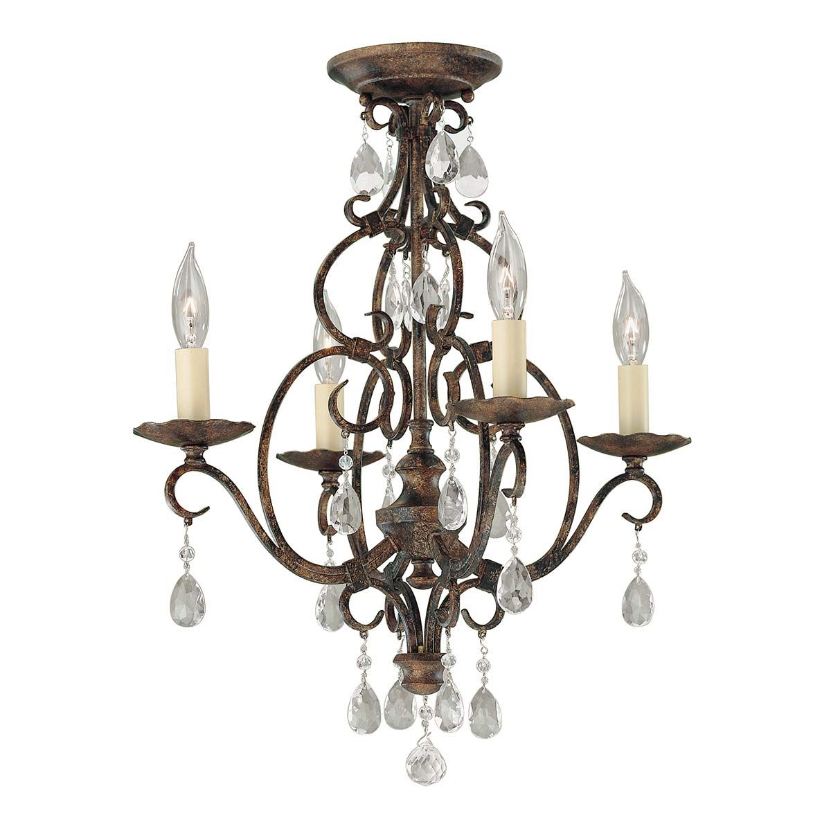 Chateau 4/6 Light Chandelier - Mocha Bronze