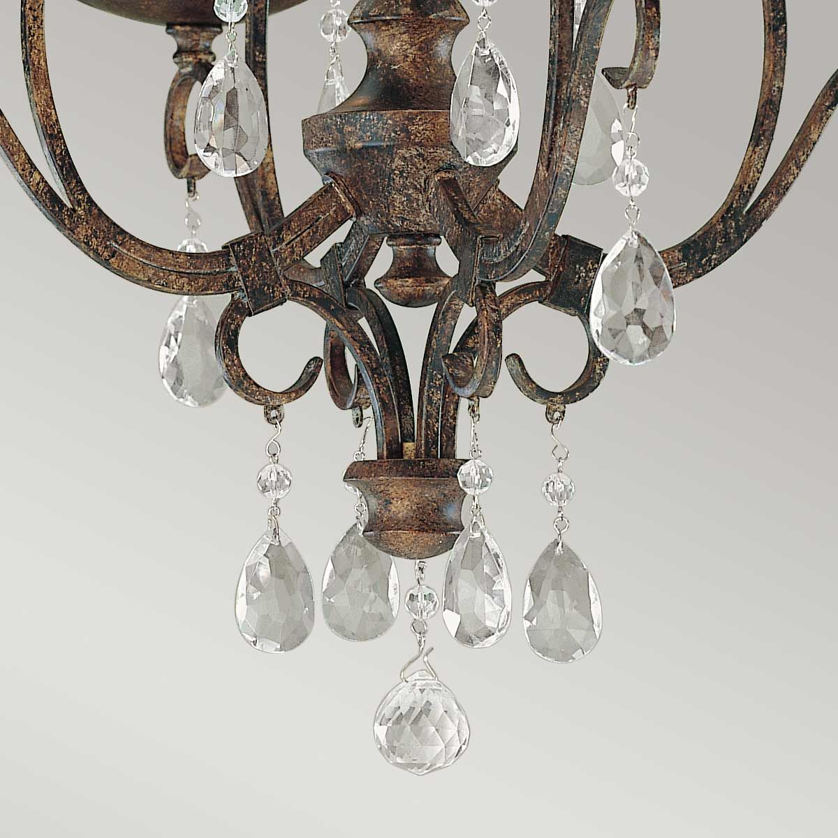 Chateau 4/6 Light Chandelier - Mocha Bronze