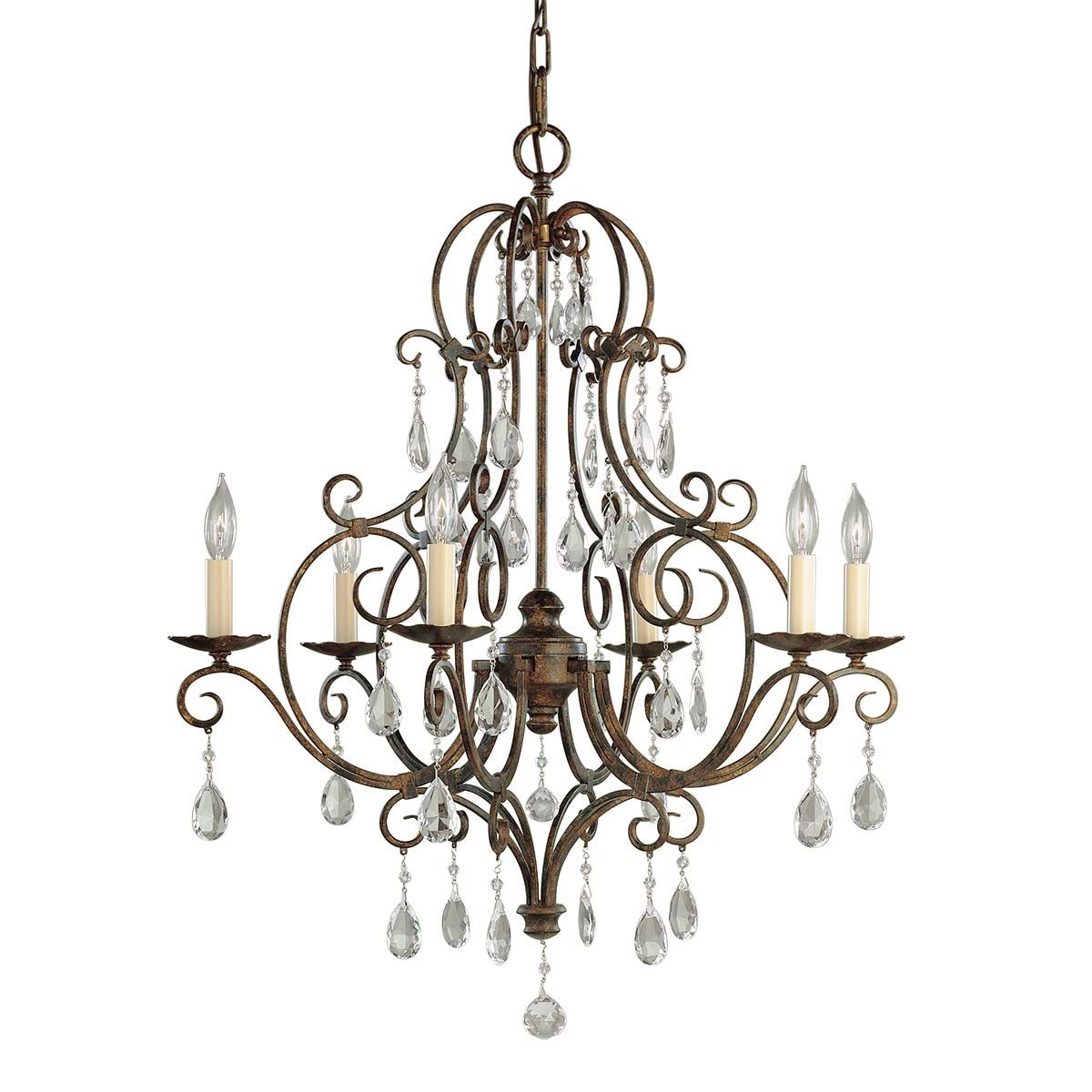 Chateau 4/6 Light Chandelier - Mocha Bronze