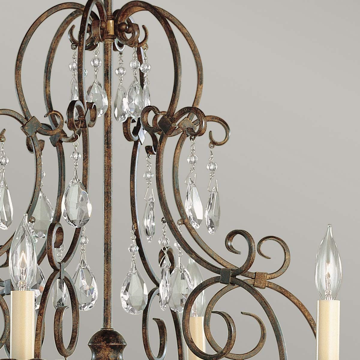 Chateau 4/6 Light Chandelier - Mocha Bronze