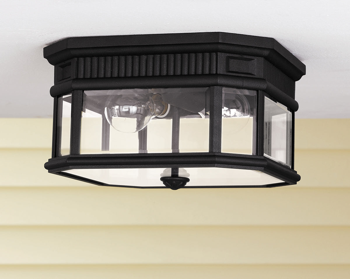 Cotswold Lane 2Lt Flush Ceiling Mount – Black Finish