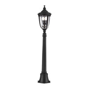 English Bridle 3 Light Medium/Large Pillar Lantern - Black/British Bronze IP44 E14