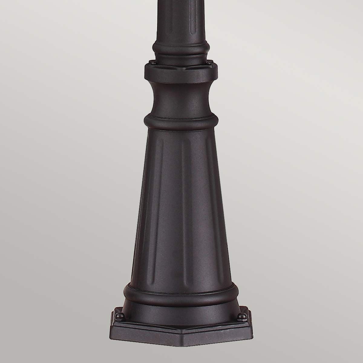 English Bridle 3 Light Medium/Large Pillar Lantern - Black/British Bronze IP44 E14