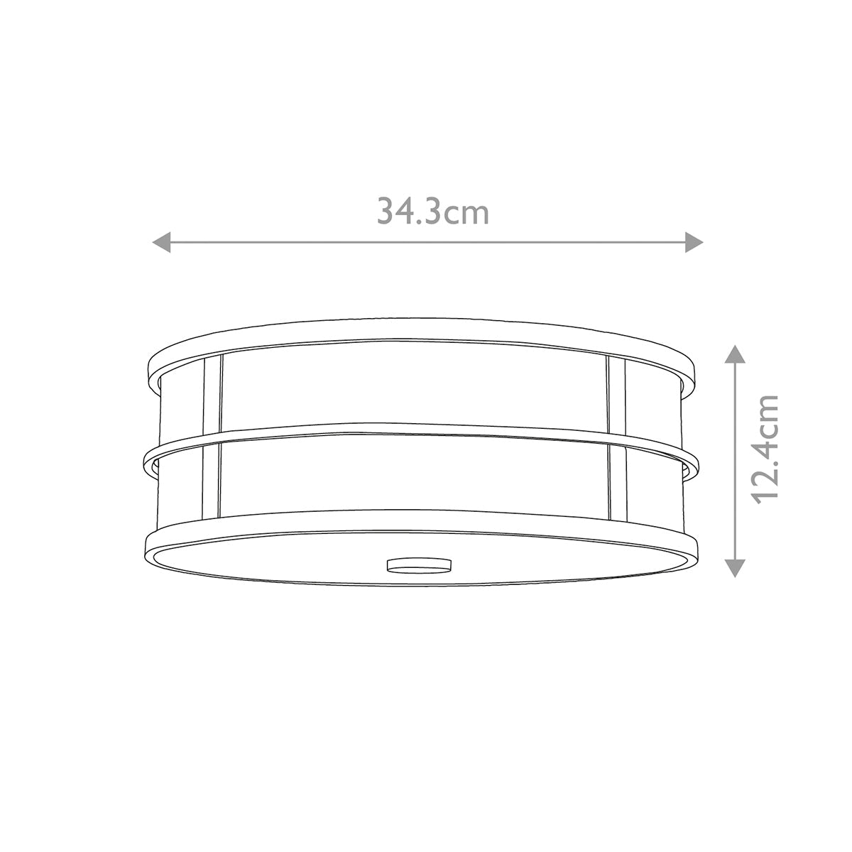 Fusion 3 Light Flush - Grecian Bronze/Painted Natural Brass E27