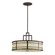 Fusion 3 Light Pendant - Grecian Bronze/Painted Natural E27