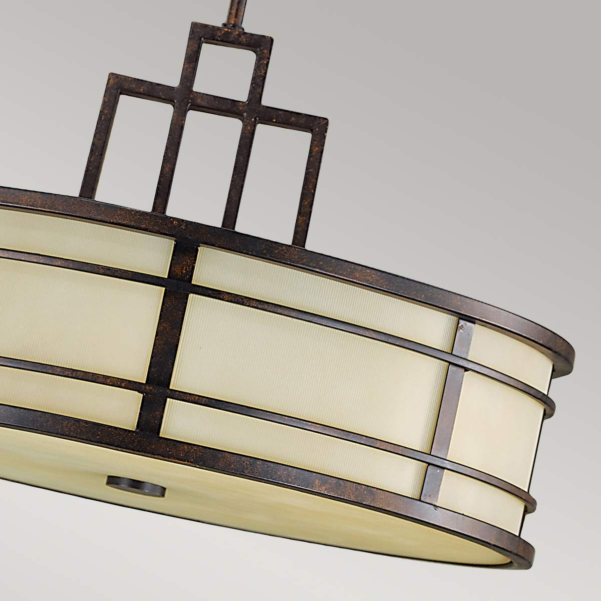 Fusion 3 Light Pendant - Grecian Bronze/Painted Natural E27