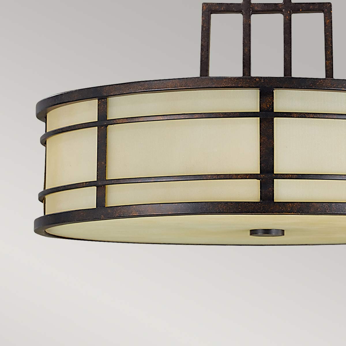 Fusion 3 Light Pendant - Grecian Bronze/Painted Natural E27