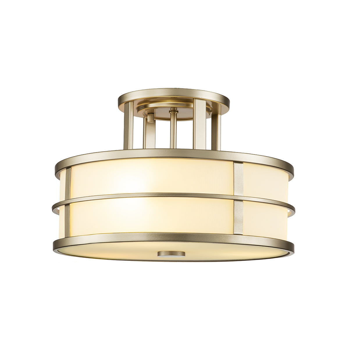 Fusion 3 Light Semi-Flush - Grecian Bronze/Painted Natural E27