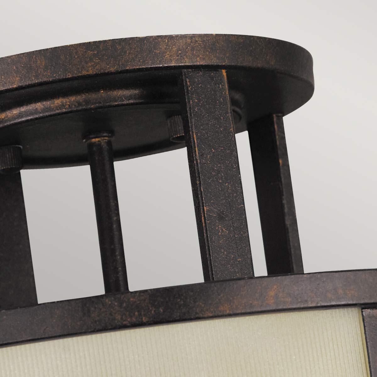 Fusion 3 Light Semi-Flush - Grecian Bronze/Painted Natural E27