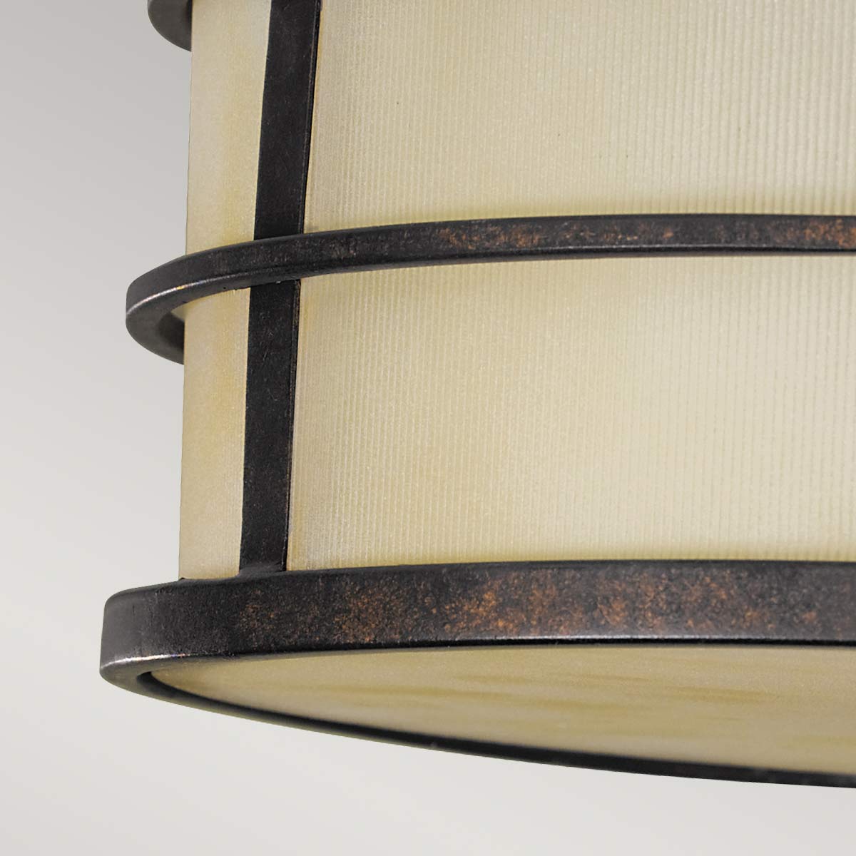 Fusion 3 Light Semi-Flush - Grecian Bronze/Painted Natural E27