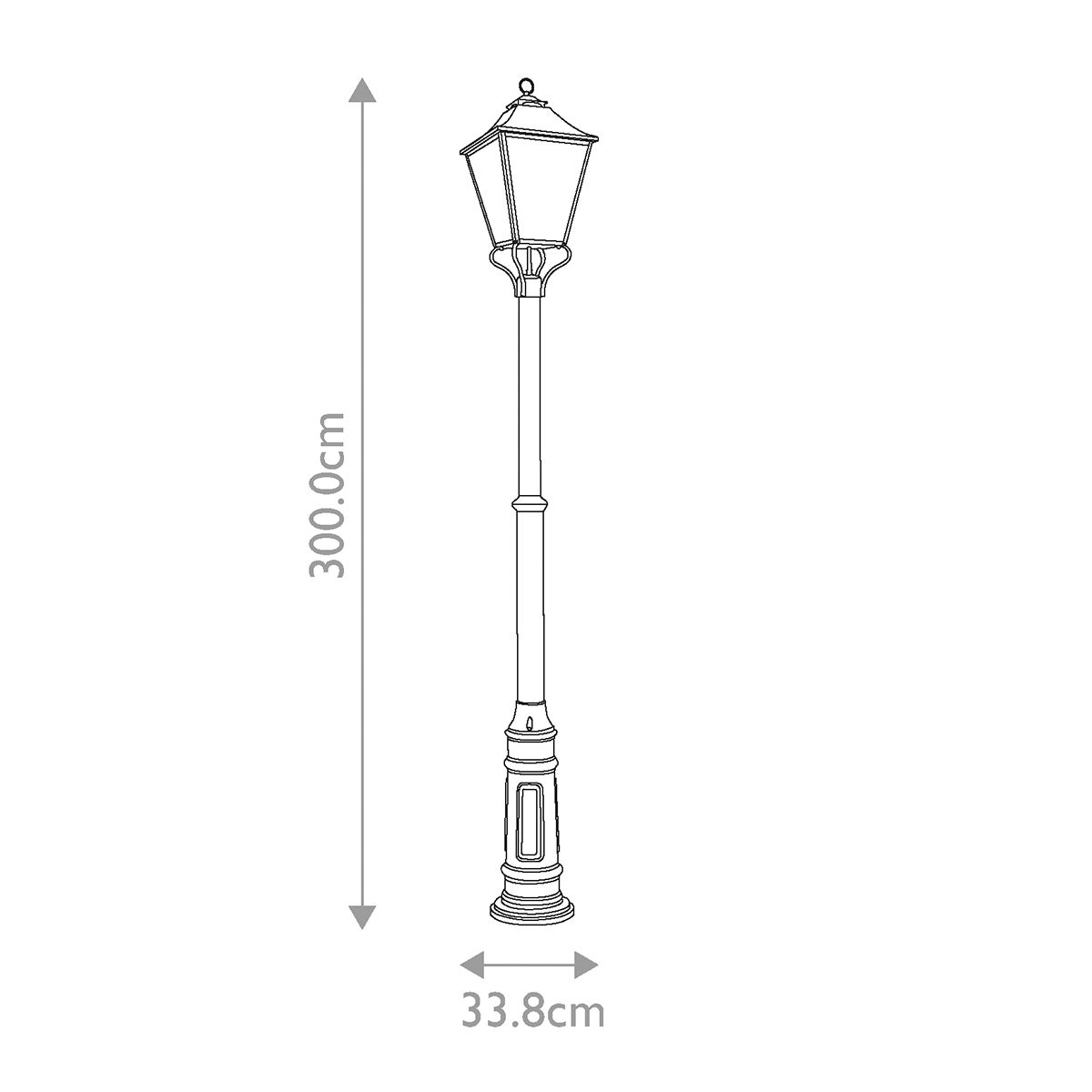 Galena 4 Light Lamp Post - Sable IP44  E14