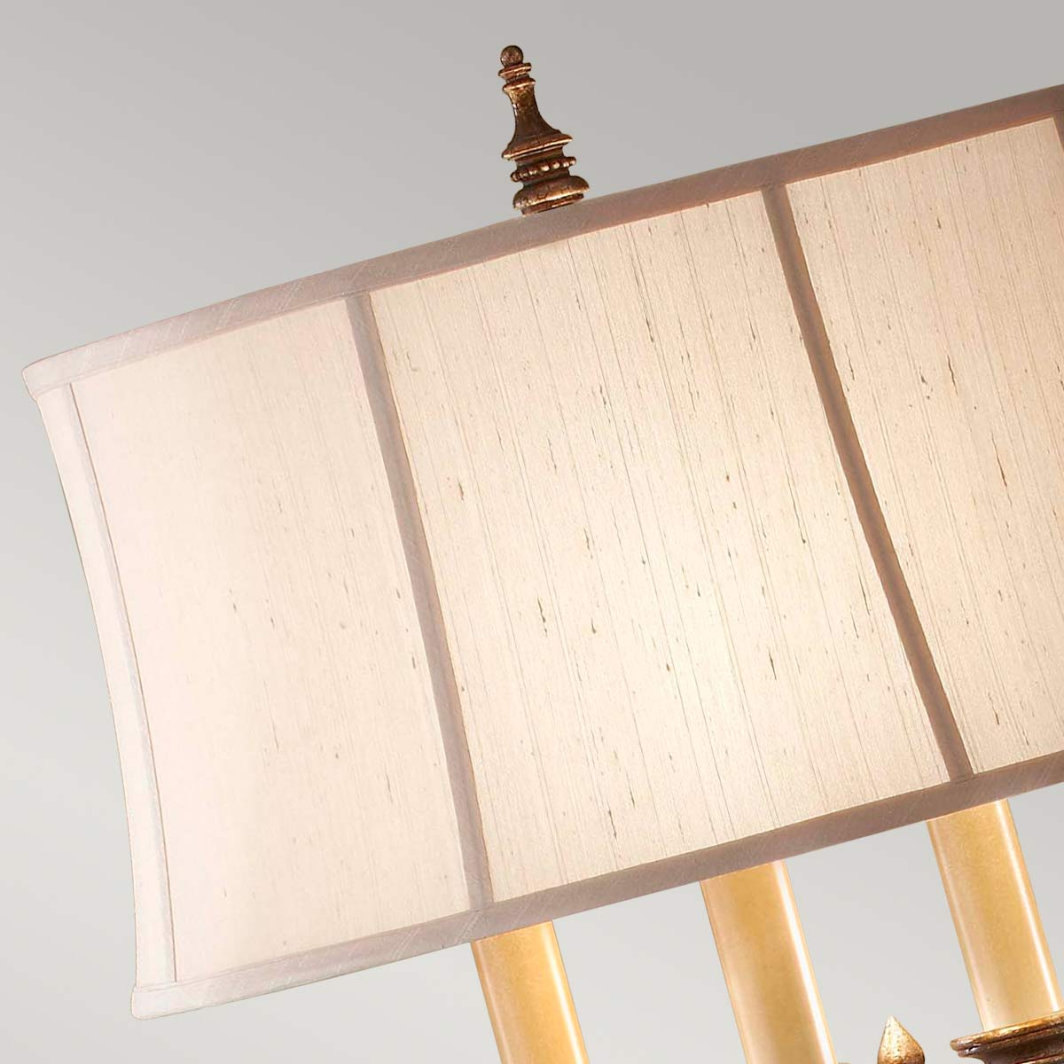 Gibson 4 Light Floor Lamp - Cambridge Crackle with Desert Shade E27