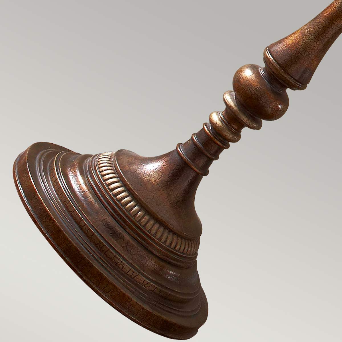 Gibson 1 Light Floor Lamp - Cambridge Crackle with Desert Shade E27