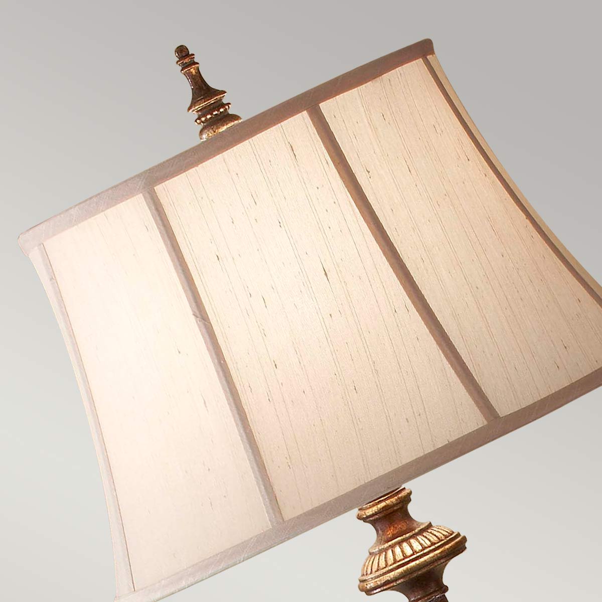 Gibson 1 Light Floor Lamp - Cambridge Crackle with Desert Shade E27