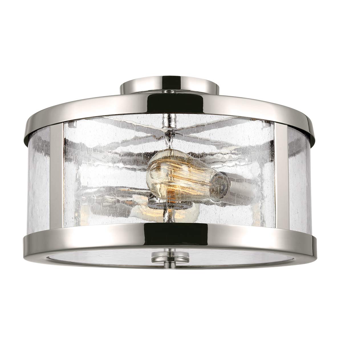 Harrow 2 Light Semi-Flush - Polished Nickel E27