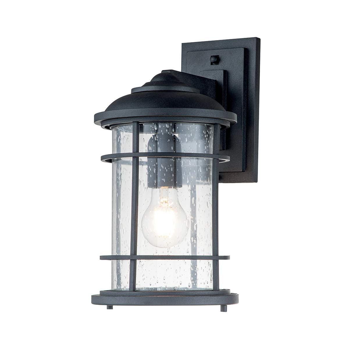 Lighthouse 1 Light Small/Medium Outdoor Lantern - Black E27 IP44