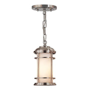 Lighthouse 1Lt IP44 Pendant - Steel/Black