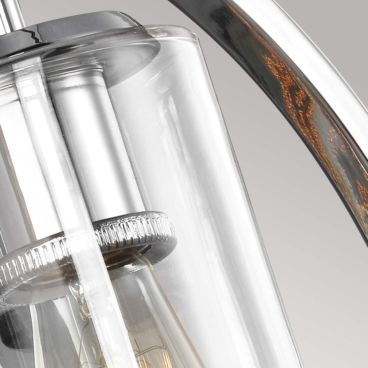 Marlena 1 Light Wall Light - Antique Bronze/Polished Chrome