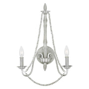 Maryville 2 Light Wall Light - Washed Grey IP20 E14