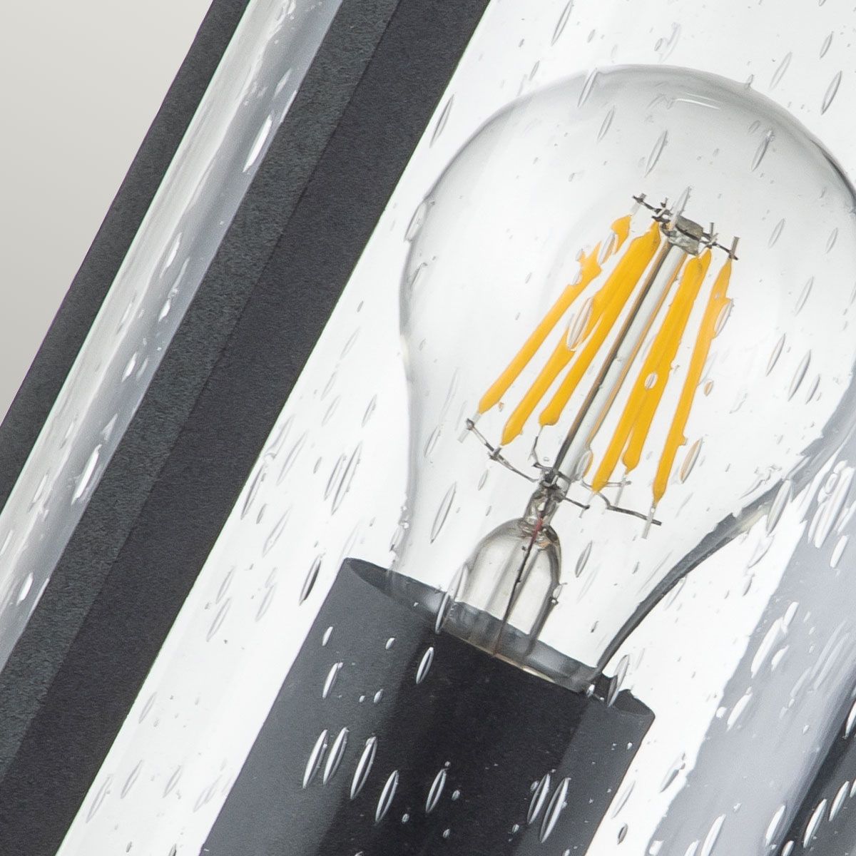 Merrill 1 Light Small Wall Lantern - Black E27 IP44