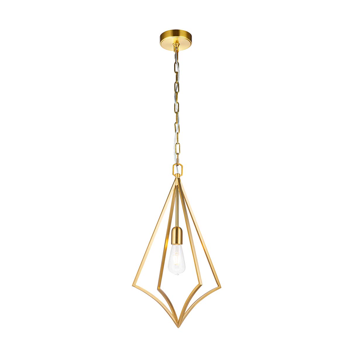 Nico 1 Light Pendant - Brass