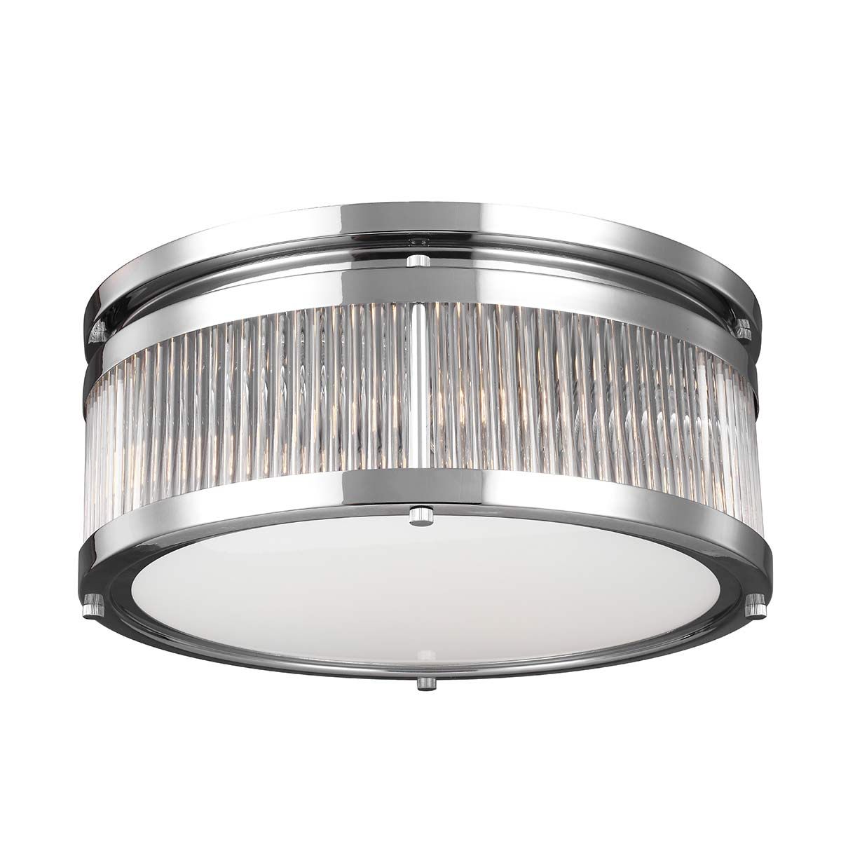 Paulson 2/3Lt Flush Ceiling Light IP44 – Chrome