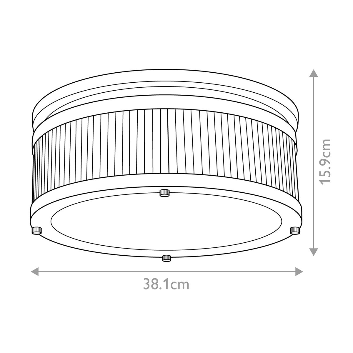 Paulson 2/3Lt Flush Ceiling Light IP44 – Chrome