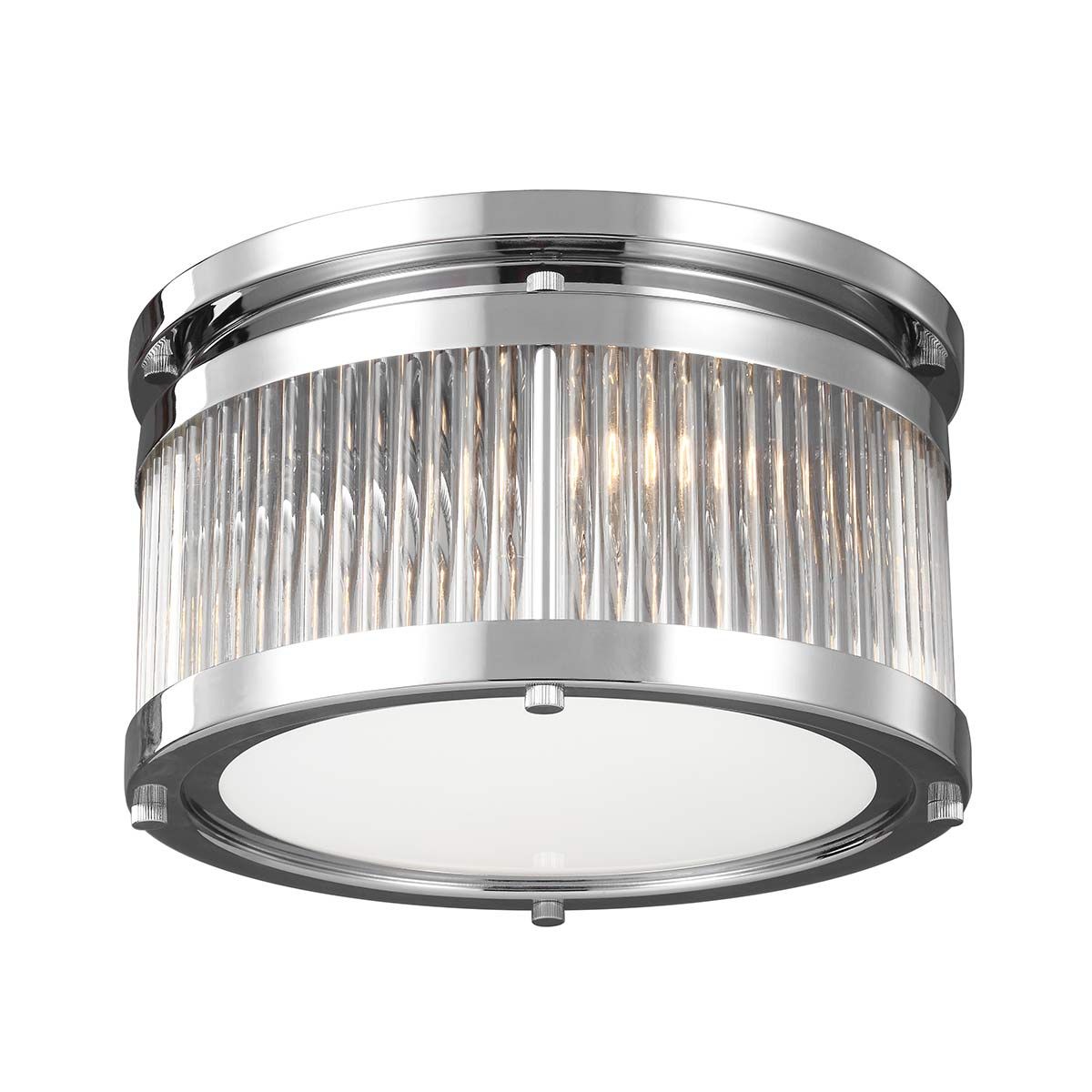 Paulson 2/3Lt Flush Ceiling Light IP44 – Chrome