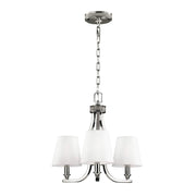 Pave 3Lt Multi-Arm Pendant - Polished Nickel