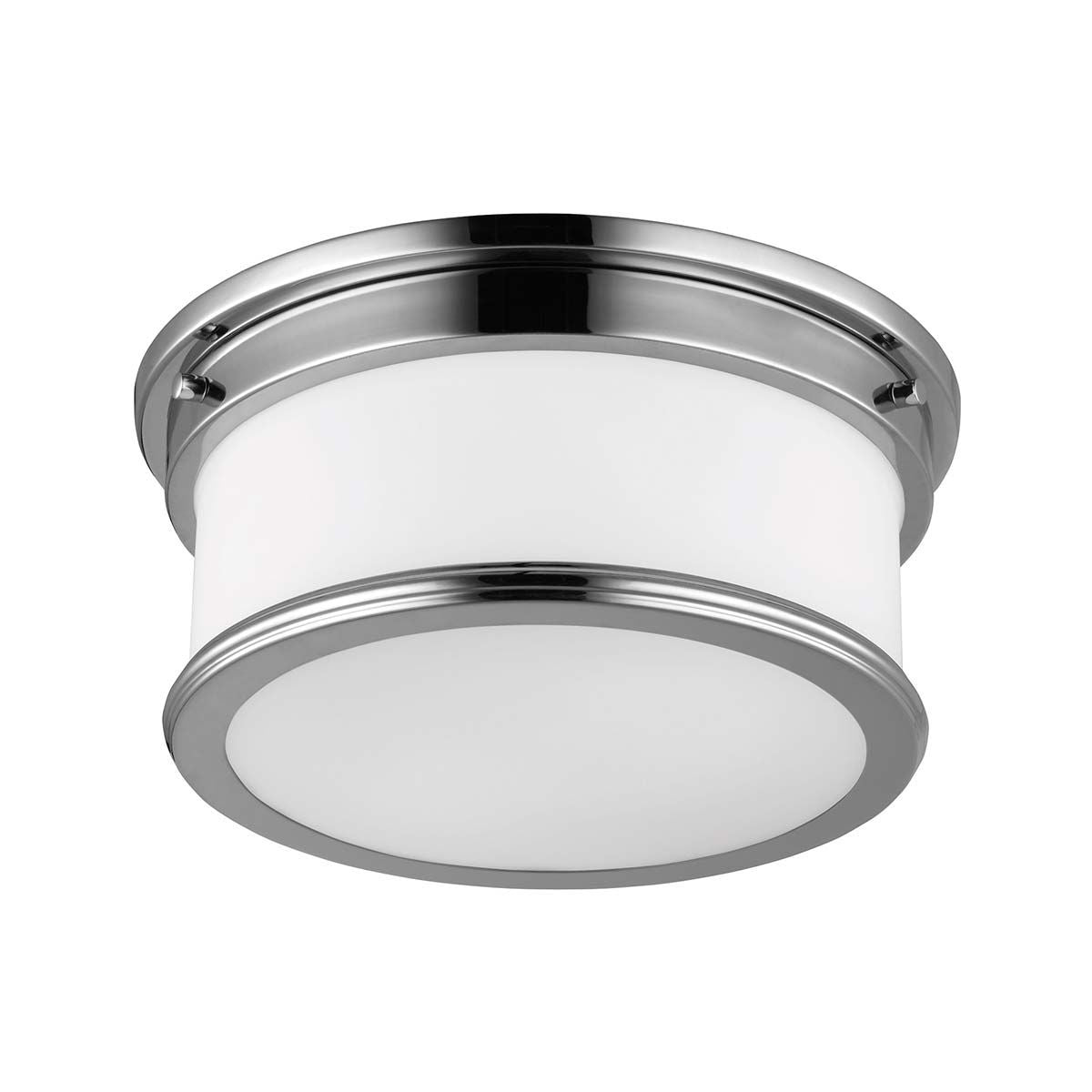 Payne 2Lt Flush Ceiling Light IP44 – Polished Chrome