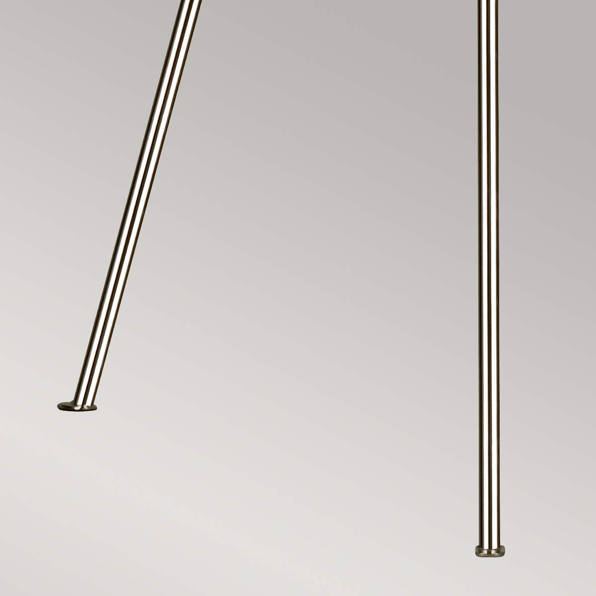 Penny 1 Light Floor Lamp - Aged Iron/Burnished Brass/Polished Nickel with White Shade E27