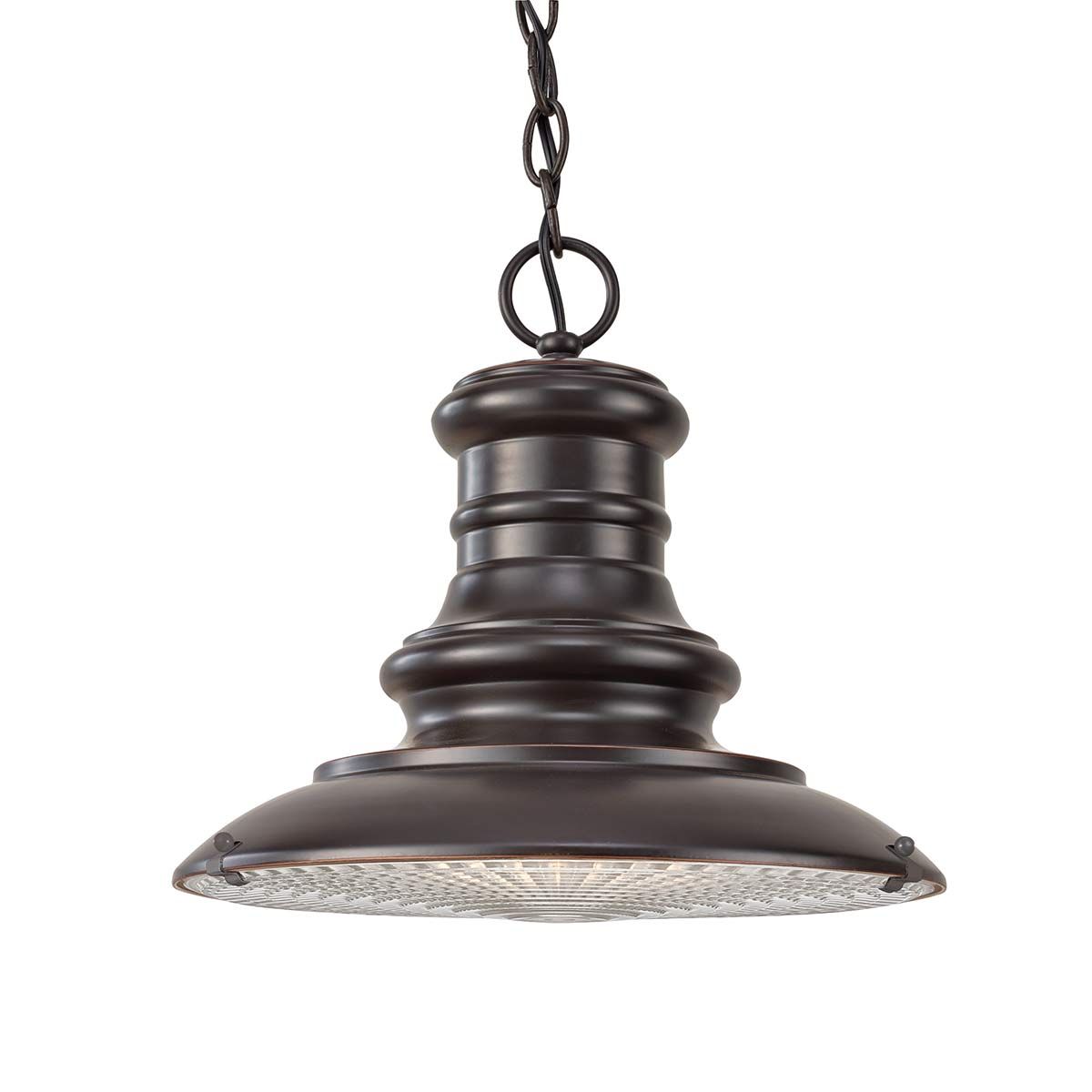 Redding Station 1 Light Medium Chain Lantern - Painted Distressed Bronze/Restoration Bronze IP44 E27